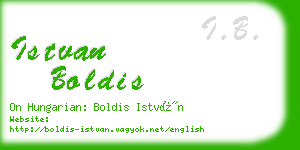 istvan boldis business card